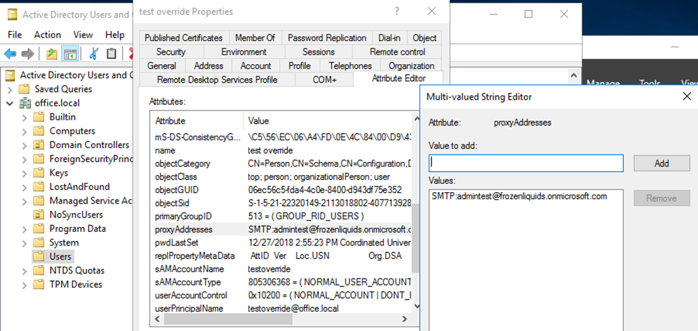 new user in Active Directory