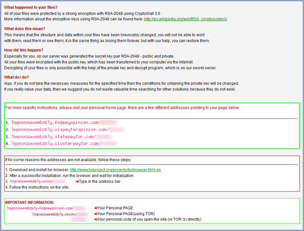 CryptoWall ransom note