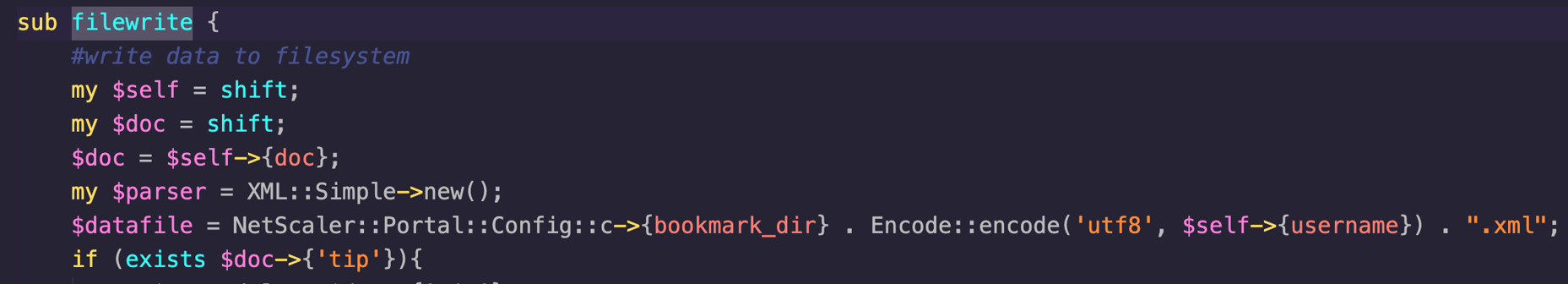 filewrite Function