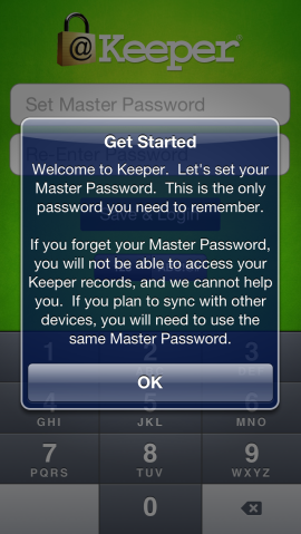 master password statement